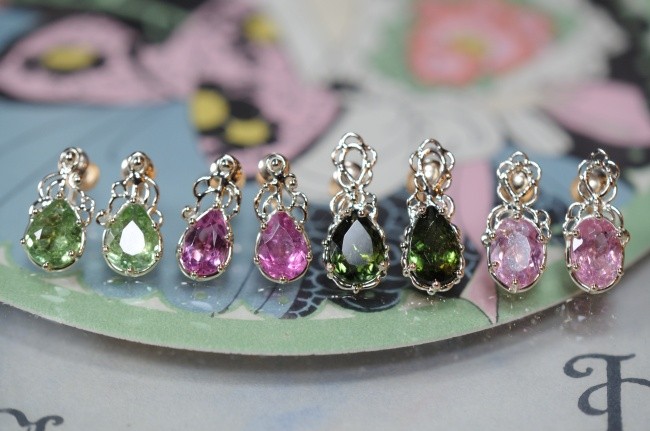 トルマリンイヤリング　K10