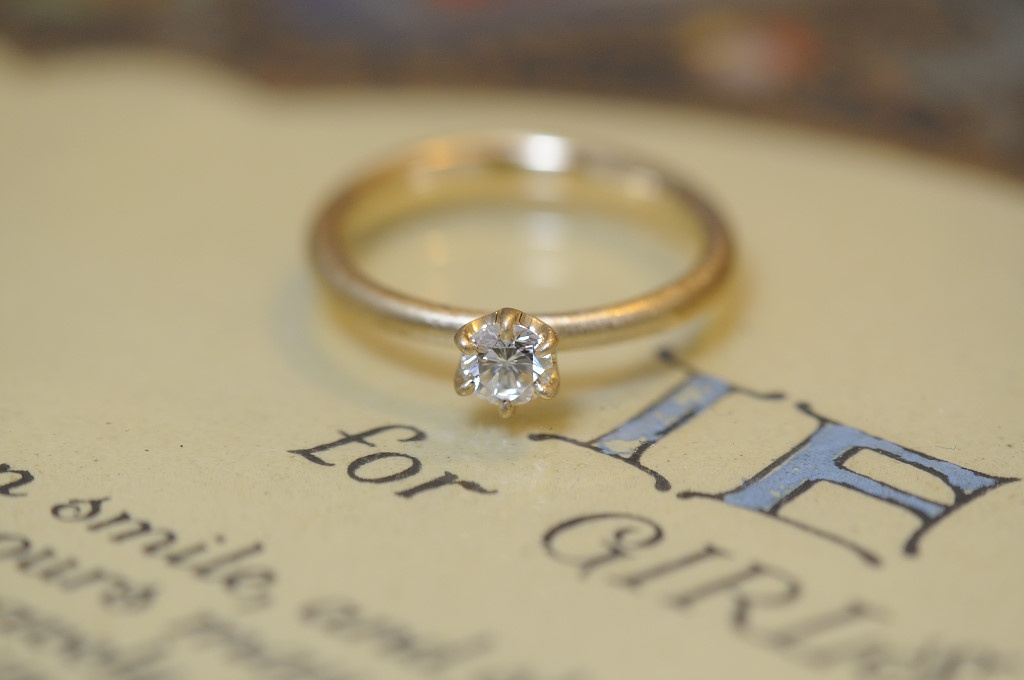 オーダーメイド婚約指輪//solitaire　マット仕上げ