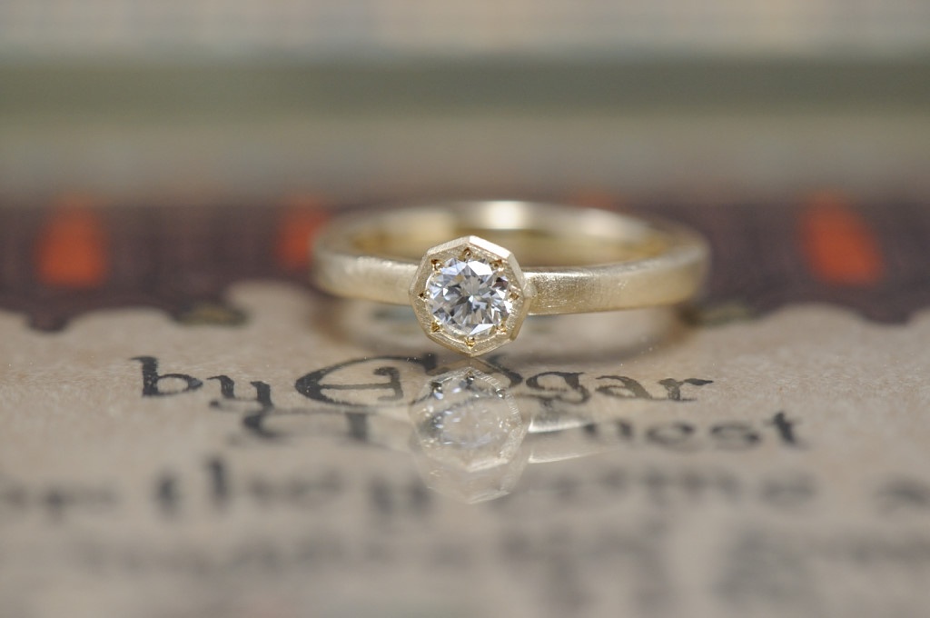 オーダーメイド婚約指輪//Octagon　八角形のリング