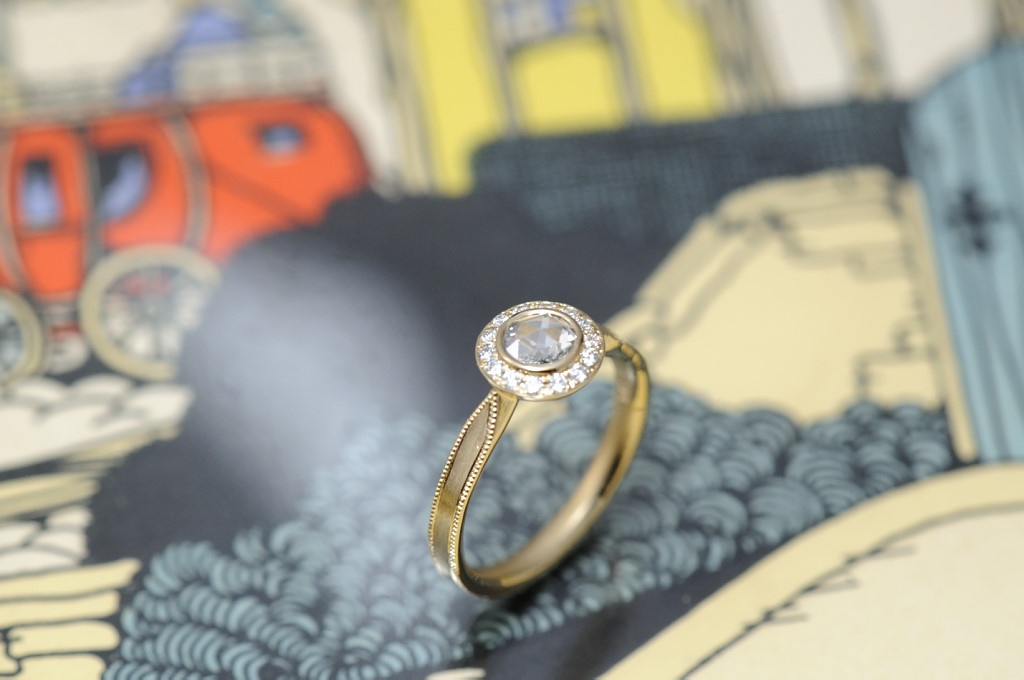 オーダーメイド婚約指輪//Halo rosecut カスタム