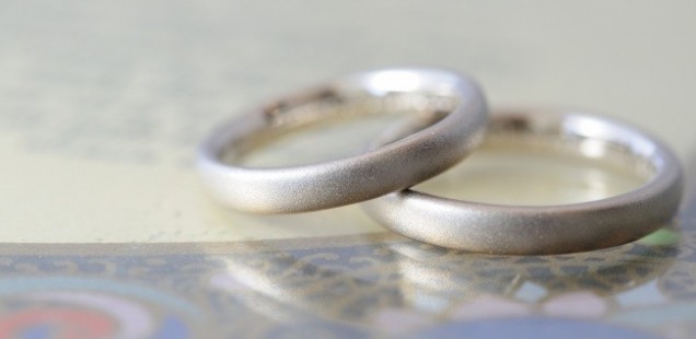 サンドブラストの結婚指輪！