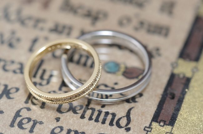 ハーフエタニティーとミルのオーダーメイド結婚指輪
