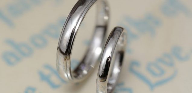〔結婚指輪〕鏡面が美しい甲丸リング