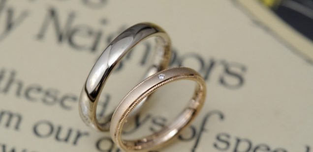 〔結婚指輪〕ローズゴールドとサンドブラストの美しさ