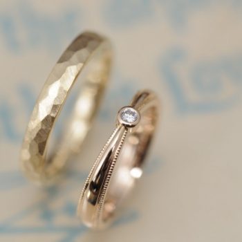 〔結婚指輪〕ローズゴールドとイエローゴールド