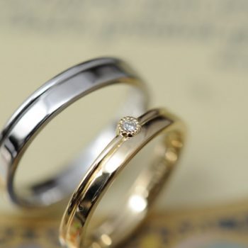 〔結婚指輪〕ミル留ダイヤモンド