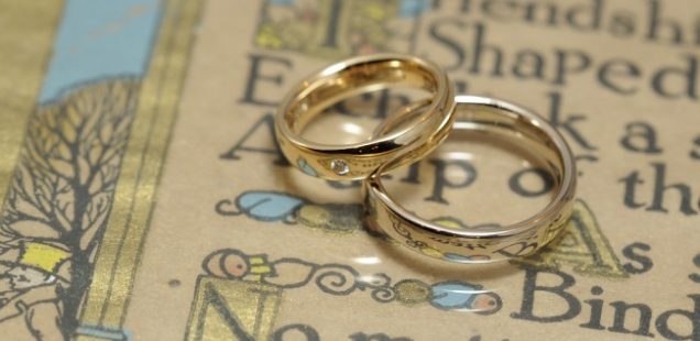 鏡面仕上げのシンプル結婚指輪