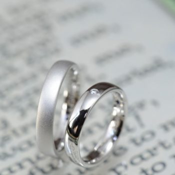 結婚指輪　プラチナシンプル＆ボリューム