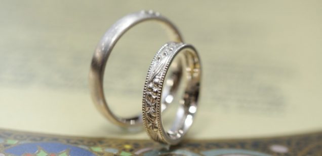 結婚指輪　スズラン