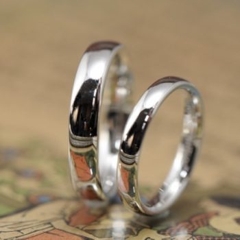 鏡面プラチナの結婚指輪