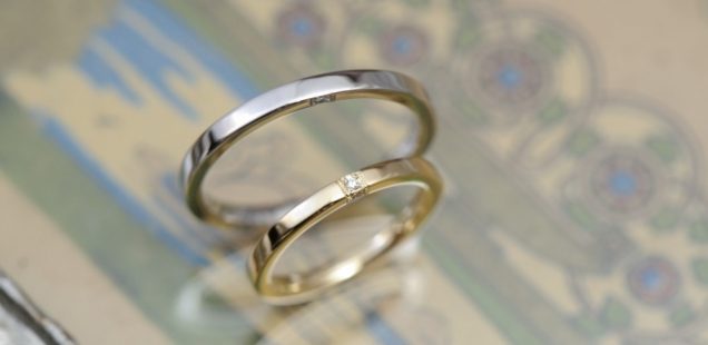 三面ダイヤの結婚指輪