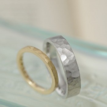 平鎚目のオーダーメイド結婚指輪