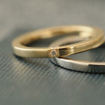 クラシックで細身のオーダーメイド結婚指輪
