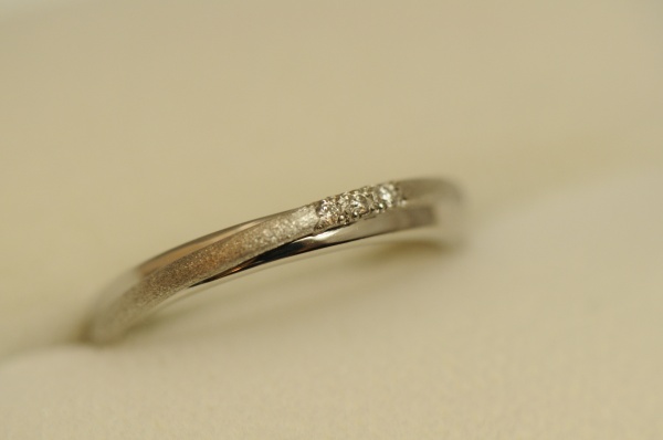 プラチナの二連風オーダーメイド結婚指輪