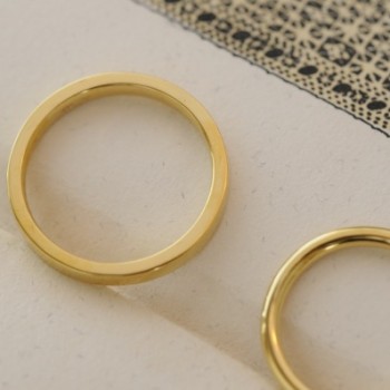 ピュアゴールドの鍛造オーダーメイド結婚指輪