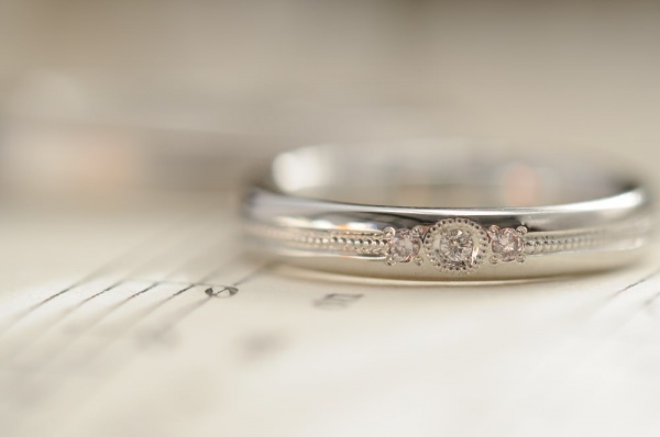 ピンクダイヤのオーダーメイド結婚指輪