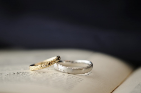 植物モチーフのオーダーメイド結婚指輪