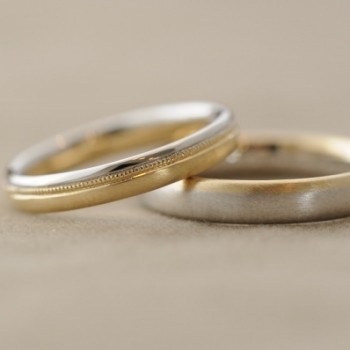 プラチナゴールドコンビのオーダーメイド結婚指輪