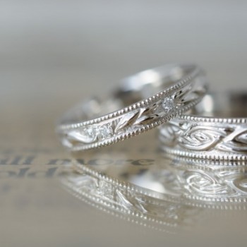 自然モチーフとケルト模様のオーダーメイド結婚指輪