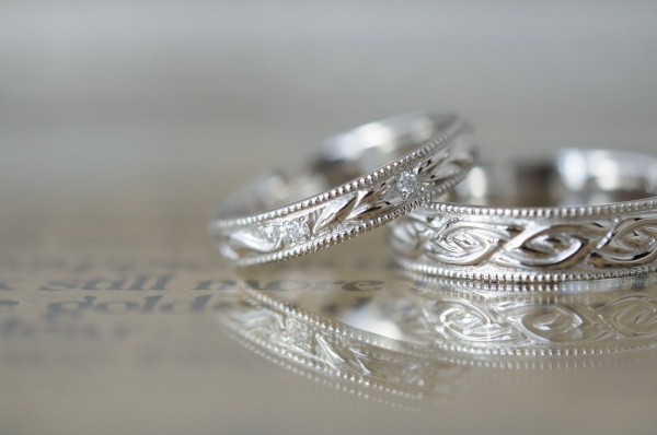 自然モチーフとケルト模様のオーダーメイド結婚指輪