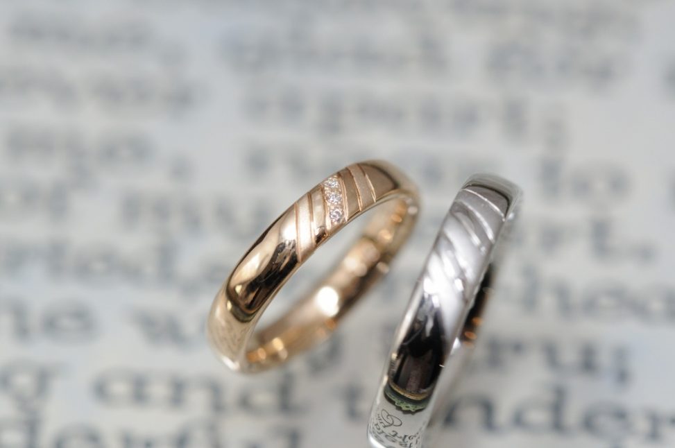 ローズゴールドプラチナの結婚指輪