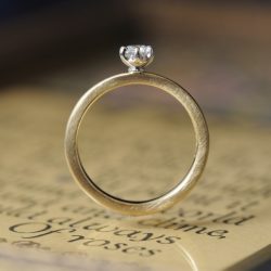 襞襟コンビ婚約指輪