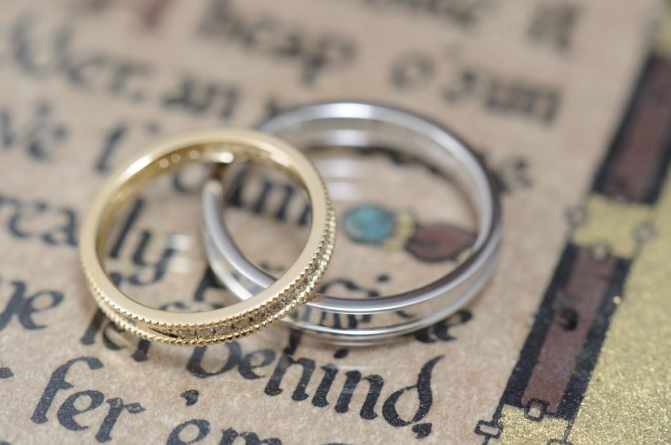 ハーフエタニティとミルのオーダーメイド結婚指輪
