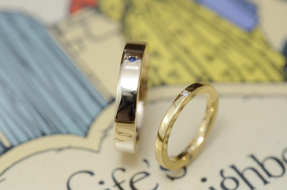 リメイクの純金平打ちタイプのオーダーメイド結婚指輪