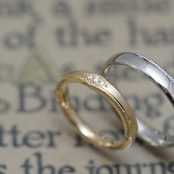 クラシカルデザインのオーダーメイド結婚指輪