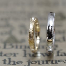 クラシカルデザインのオーダーメイド結婚指輪
