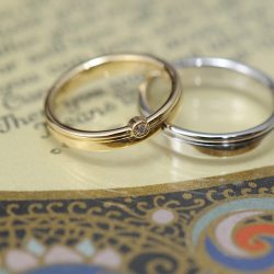 ミル留2連風のオーダーメイド結婚指輪