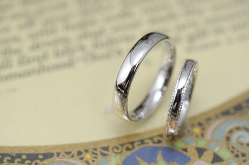 シンプルアンドスタンダードのオーダーメイド結婚指輪