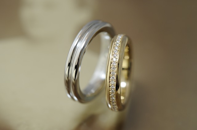 テーパーブライダルリング