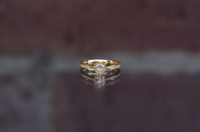 〔婚約指輪〕福永宝飾店オリジナル　ローズカット