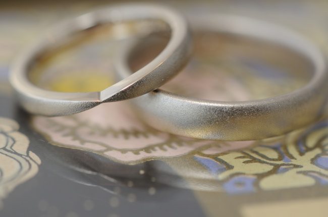 〔結婚指輪〕シャンパンとサンドブラスト