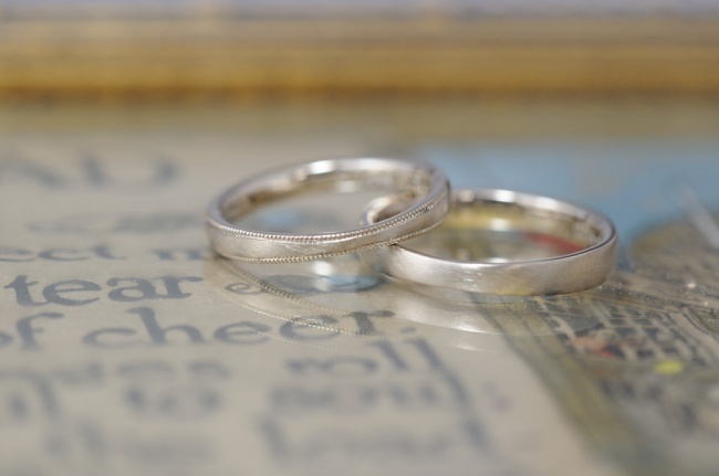 〔結婚指輪〕シャンパンと絞りと