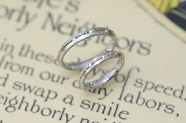 〔結婚指輪〕コンビネーションが素敵