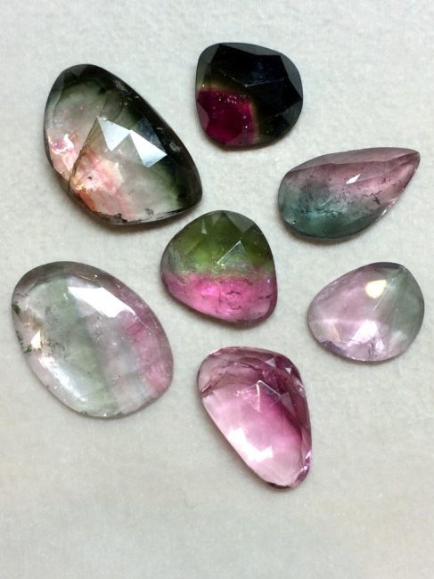 ルース バイカラーローズカットトルマリン