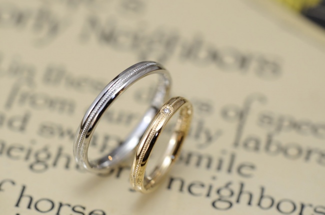 ミルグレインの結婚指輪