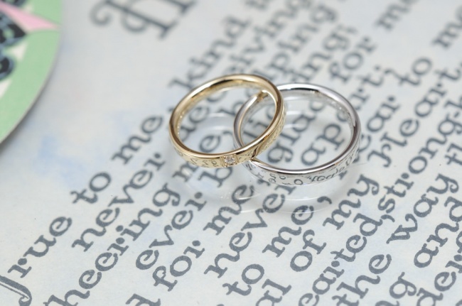 結婚指輪　gold＆platinum