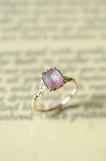 バイカラートルマリンの指輪