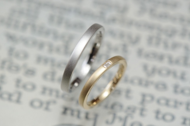 結婚指輪　バケットカット