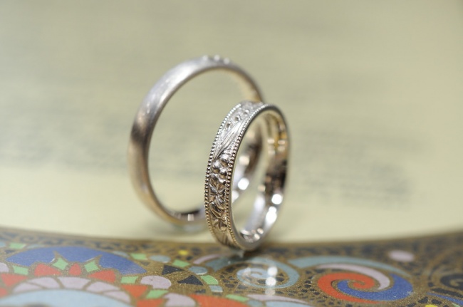 結婚指輪　スズラン