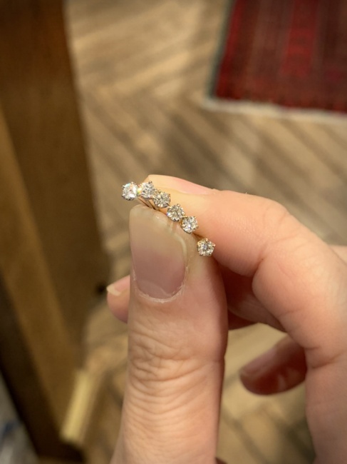 小粒小粒のピアス