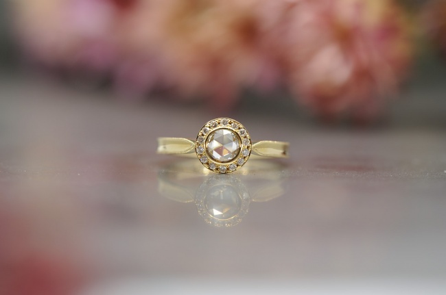 Halo rosecut ring