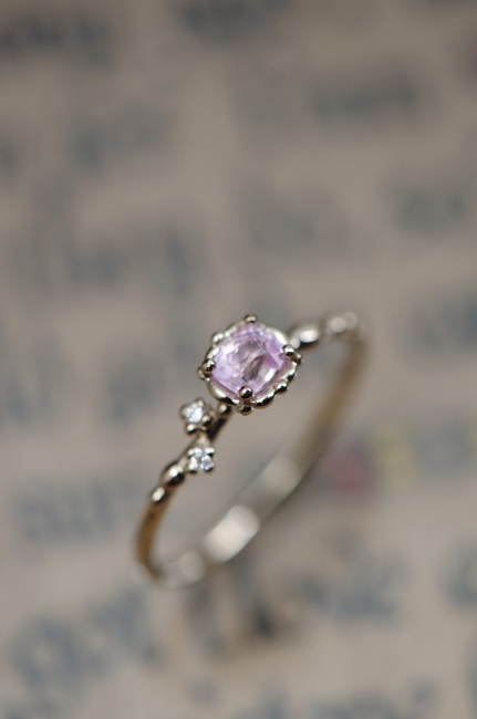 オーダーメイドのサファイアリング