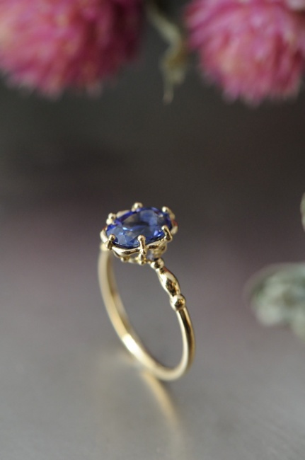 オーダーメイドのサファイアリング