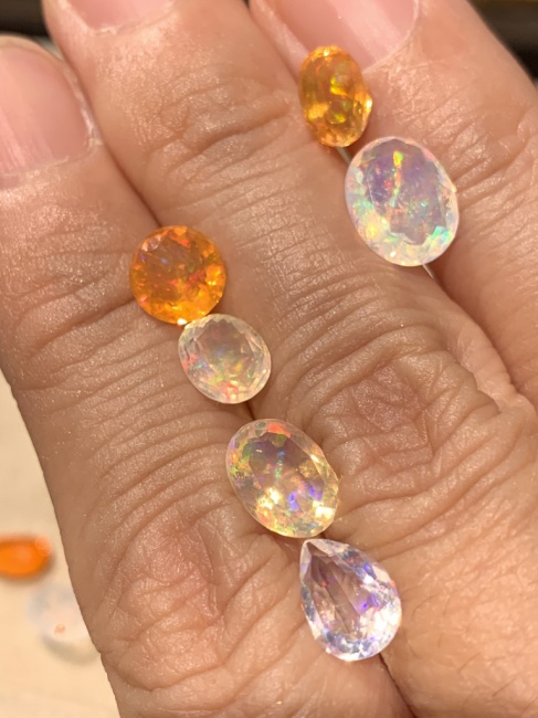 メキシカンオパール　ファセットカット