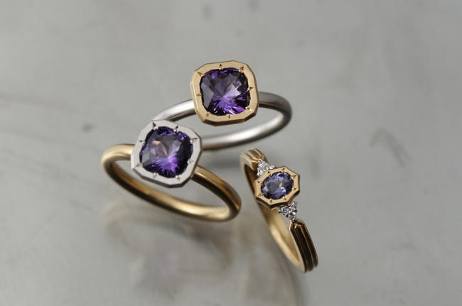 アメシストとカラーチェンジガーネット