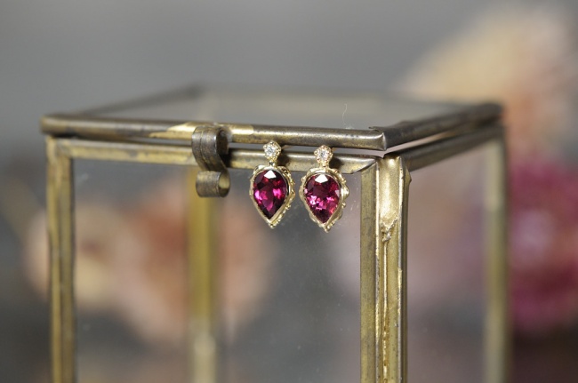 ルベライトトルマリンのピアス